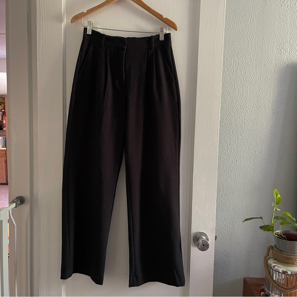 Abercrombie & Fitch Dark Navy Blue Pleated Trousers